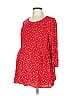 Seraphine 100% Viscose Red 3/4 Sleeve Blouse Size 12 - photo 1