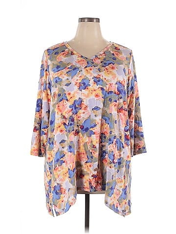 LOGO by Lori Goldstein 3/4 Sleeve Blouse (view 1)