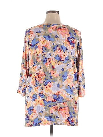 LOGO by Lori Goldstein 3/4 Sleeve Blouse (view 2)