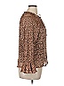 Veronica M. Animal Print Brown Long Sleeve Blouse Size XL - photo 3