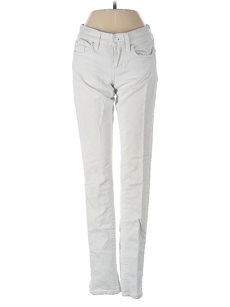 Ralph by Ralph Lauren Chevron-herringbone Ivory Jeans Size 25 waist - photo 1