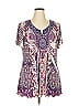 One World Purple Short Sleeve Blouse Size XL - photo 1
