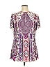 One World Purple Short Sleeve Blouse Size XL - photo 2