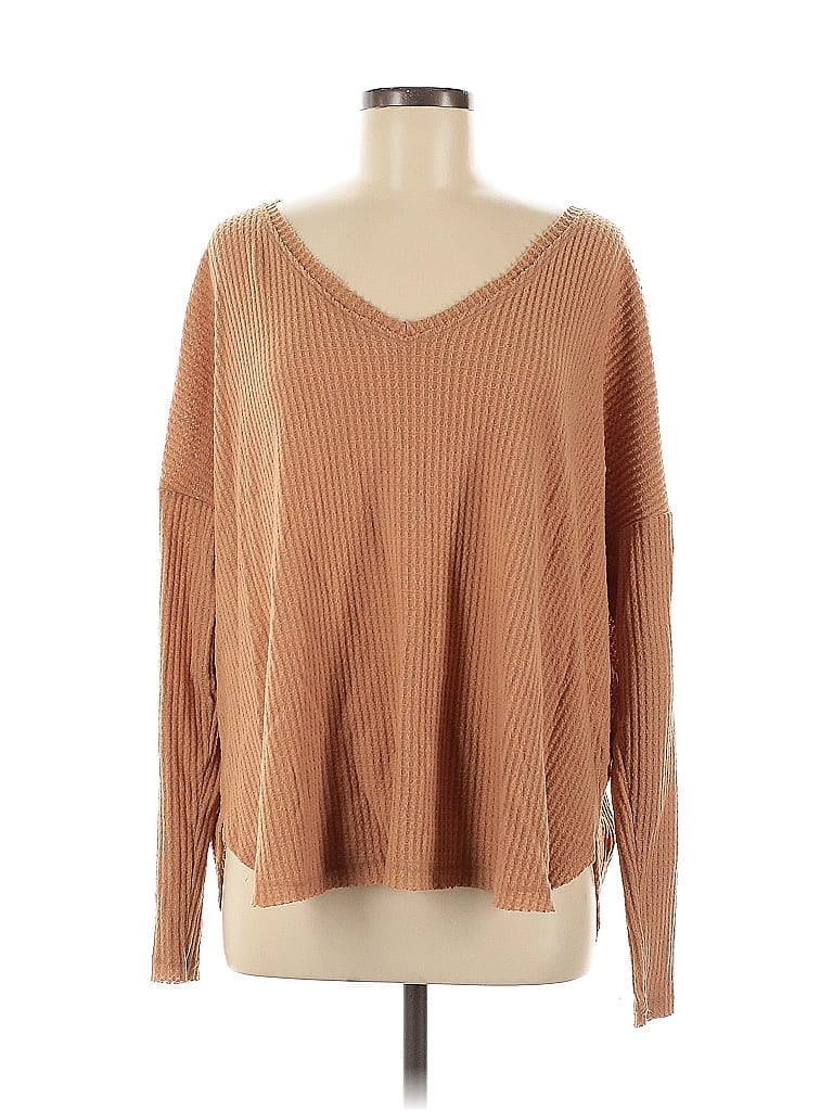 WILD FABLE Pre-owned Long Sleeve T-shirt In Brown