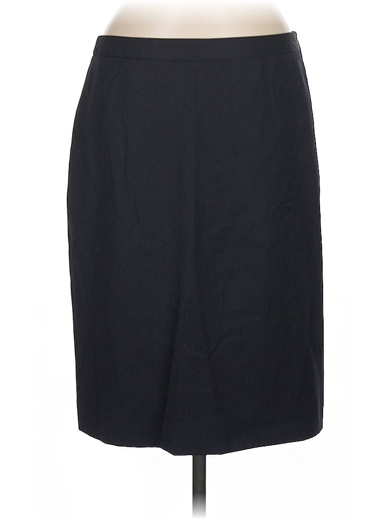 Pre-owned Ann Taylor Loft Wool Skirt In Black