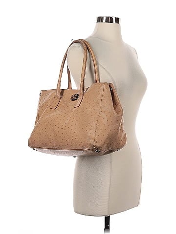 FURLA Ostrich Embossed Leather Tote (view 2)