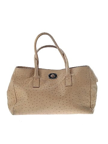 FURLA Ostrich Embossed Leather Tote (view 1)
