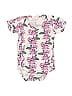 Kate Quinn Organics 100% Bamboo Floral Purple Short Sleeve Onesie Size 12-18 mo - photo 1