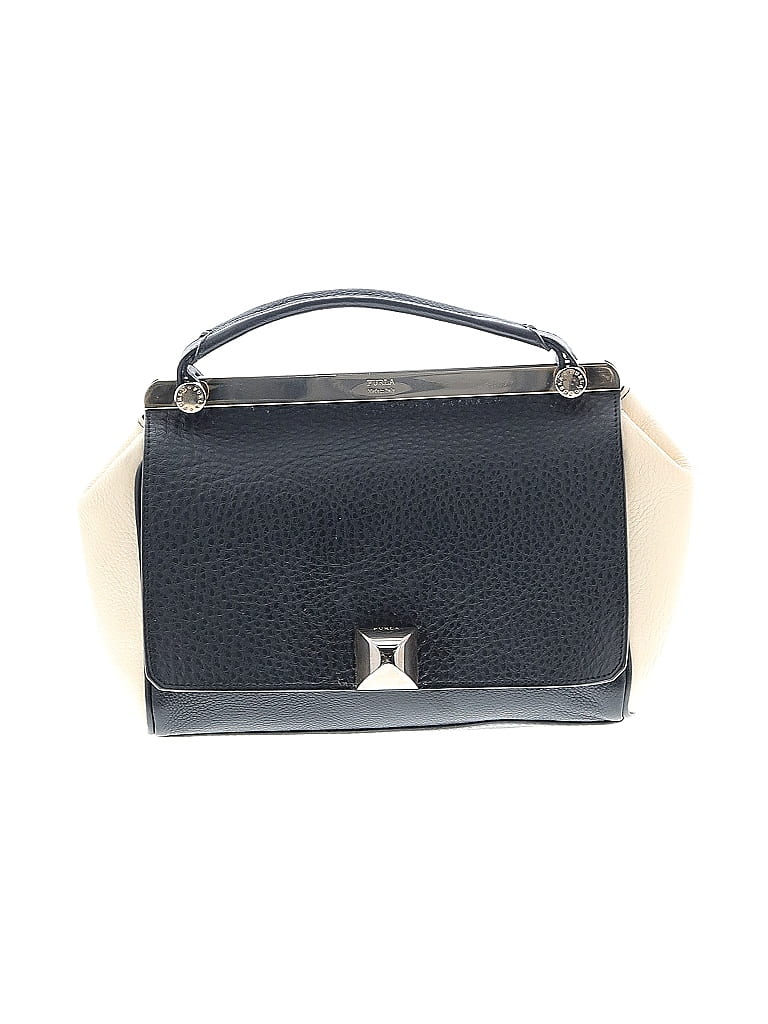 FURLA 100% Leather Blue Black Leather Satchel One size - photo 1