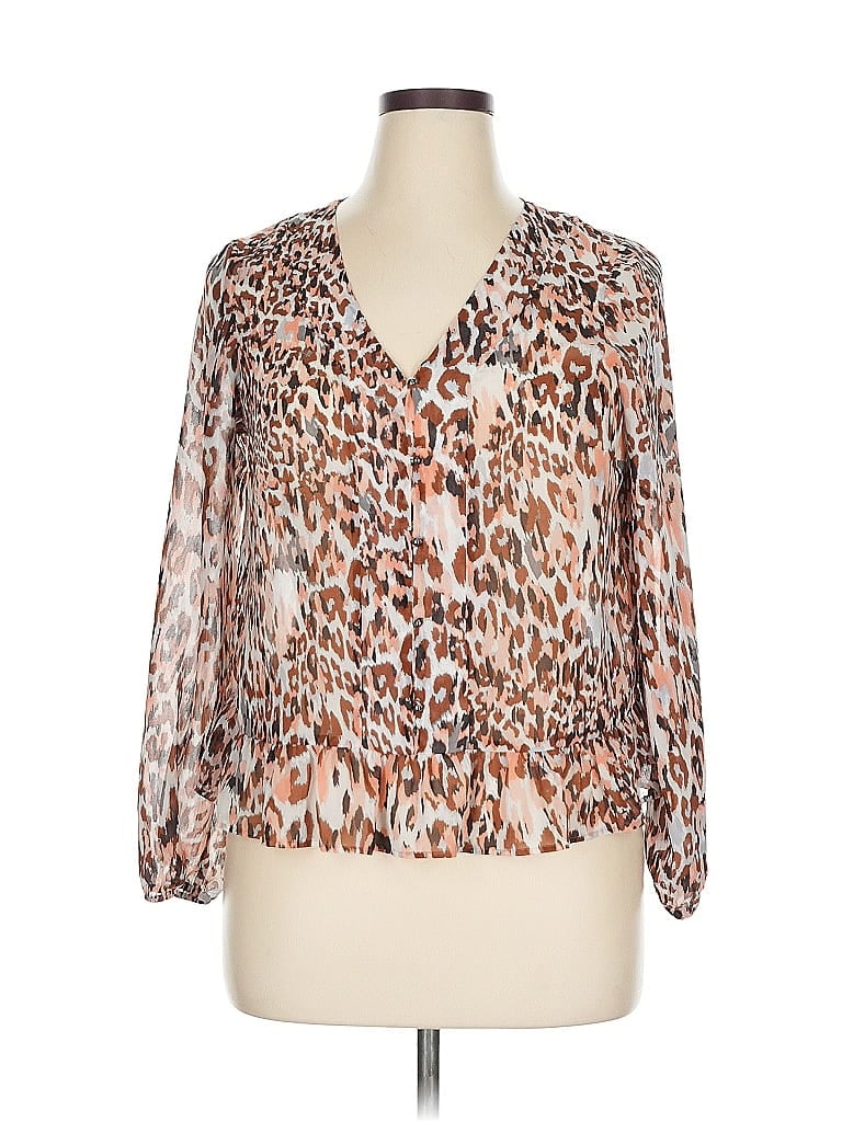 Pre-owned Limited Edition 3/4 Sleeve Blouse In Brown