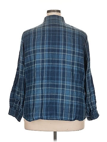 Lauren by Ralph Lauren 3/4 Sleeve Button-Down Shirt (view 2)