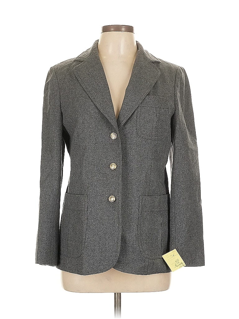 Pre-owned Assorted Brands Wool Blazer Jacket In Gray