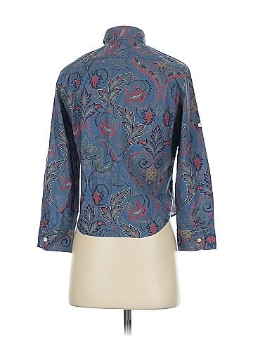 Lauren Jeans Co. 3/4 Sleeve Button-Down Shirt (view 2)