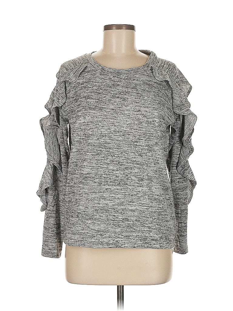 Pre-owned August Silk Sweatshirt In Gray