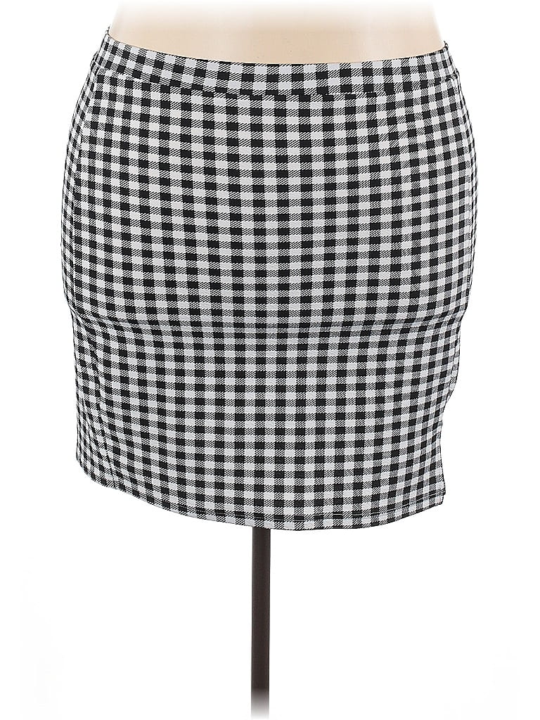 Pre-owned Shein Curve Casual Skirt In Black