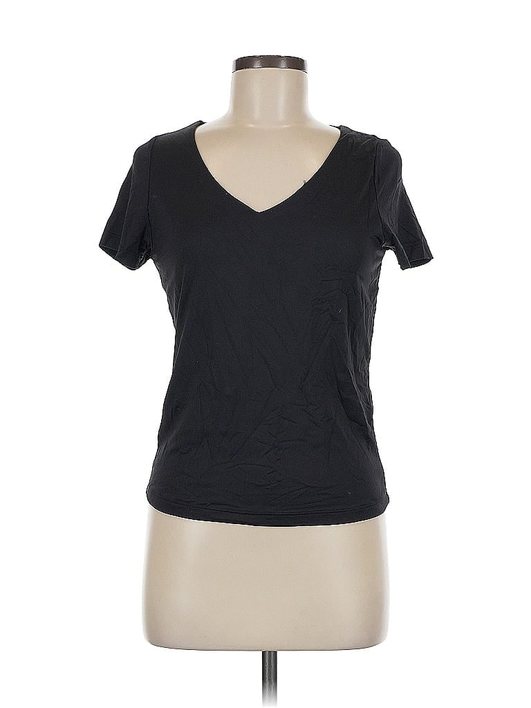 Pre-owned Tahari Short Sleeve T-shirt In Black