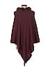 Ann Taylor Factory Burgundy Poncho Size M - photo 2