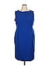 Kasper Solid Blue Cocktail Dress Size 18 - photo 1