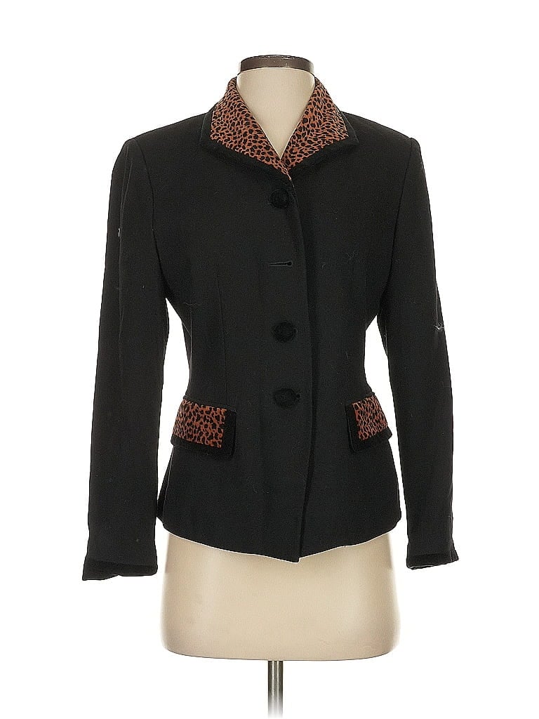 Click to view more detailed imagery on our partner's website Pre-owned Kasper A.s.l. Blazer Jacket In Black