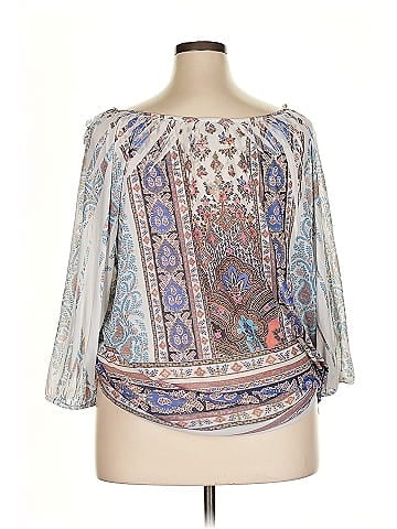 Espresso 3/4 Sleeve Blouse (view 2)