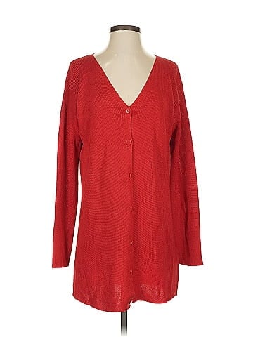 Linda Allard Ellen Tracy Silk Cardigan (view 1)