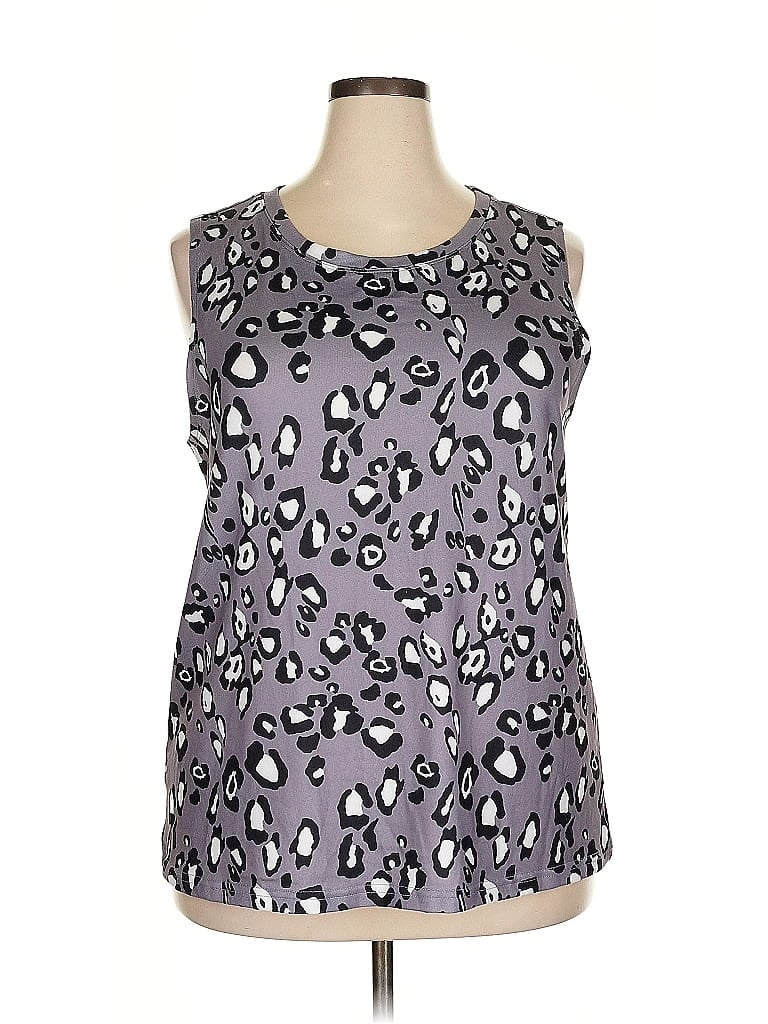 Pre-owned Unbranded Tank Top Purple Keyhole Neckline Tops