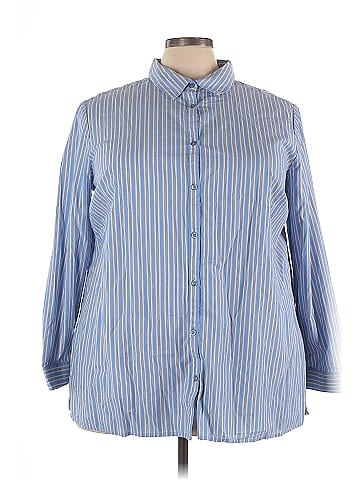 Roaman's Long Sleeve Button-Down Shirt (view 1)
