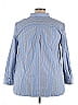 Roaman's Stripes Blue Long Sleeve Button-Down Shirt Size 26 - photo 2