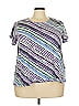 Roaman's 100% Cotton Purple Short Sleeve Top Size 22 - photo 1