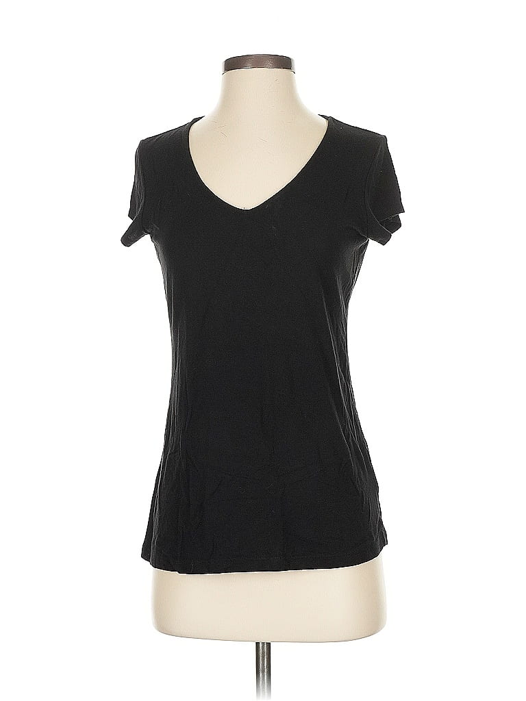 Pre-owned Tahari Short Sleeve T-shirt In Black