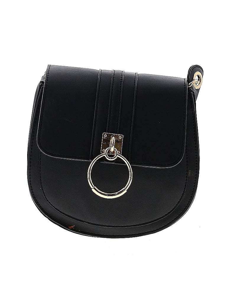 Pre-owned Just Fab Crossbody Bag In Black