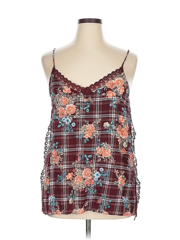Suzanne Betro Burgundy Sleeveless Blouse Size 1X - photo 1