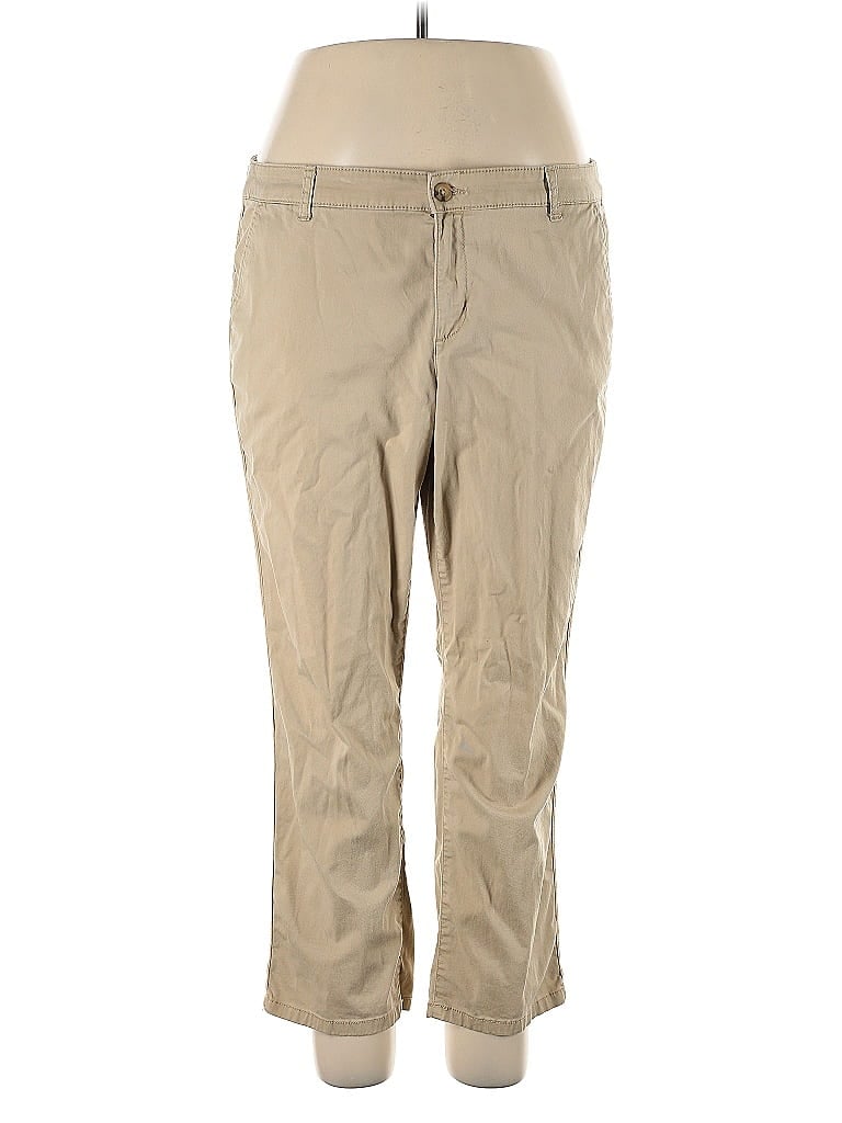 Pre-owned A.n.a. A New Approach Khaki Pant In Brown