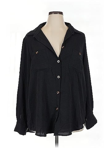 Zeagoo 3/4 Sleeve Button-Down Shirt (view 1)