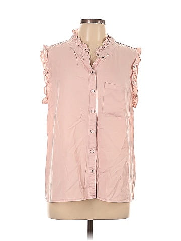 Velvet Heart Sleeveless Button-Down Shirt (view 1)
