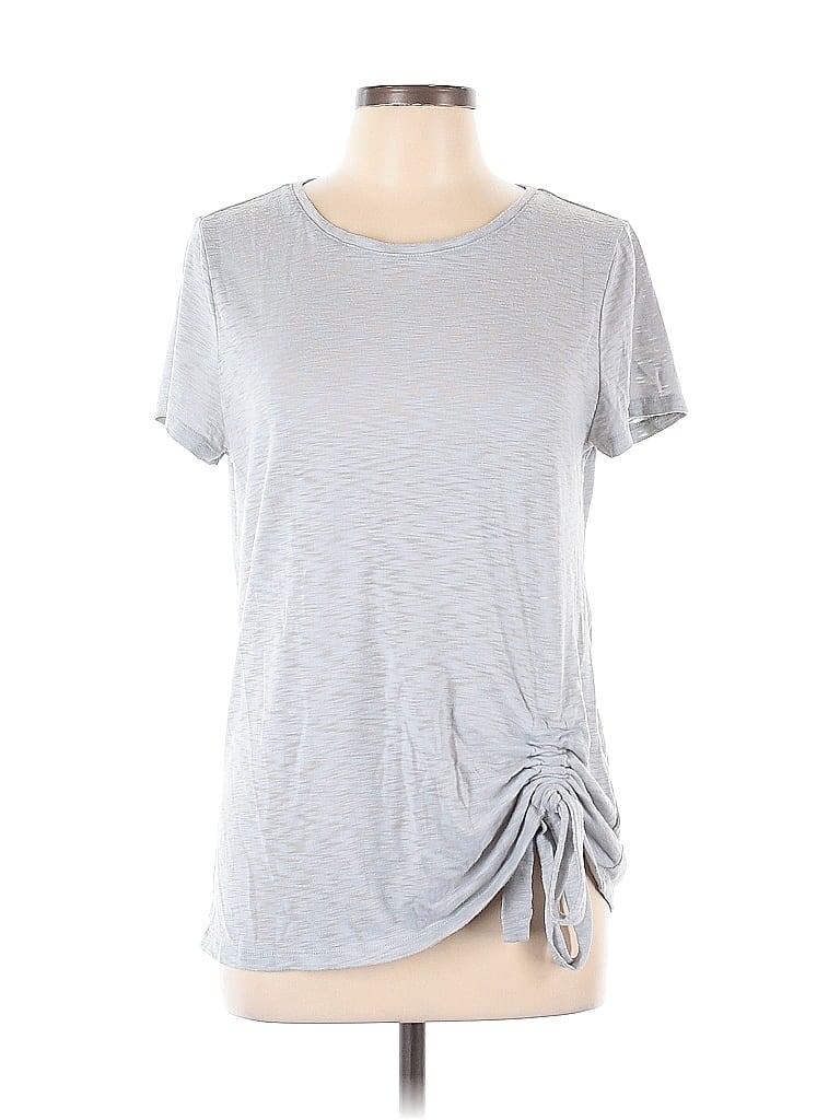 Pre-owned Inc International Concepts Short Sleeve Top Gray Crew Neck Tops