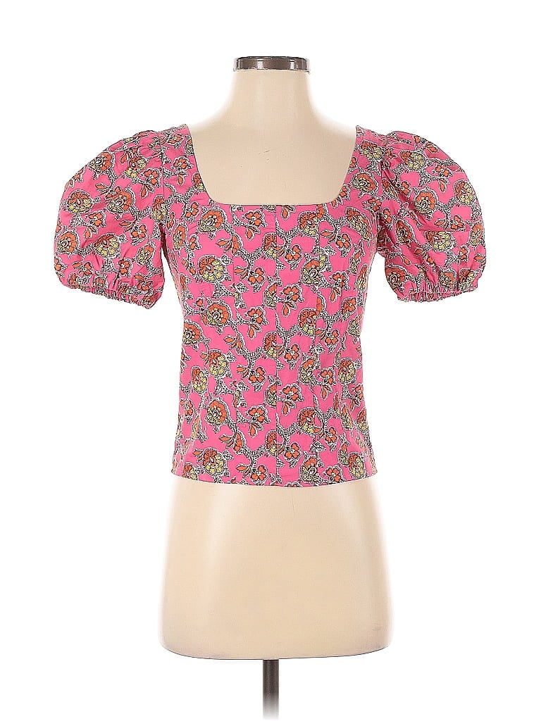J.Crew Collection 100% Cotton Pink Short Sleeve Top Size 00 - photo 1