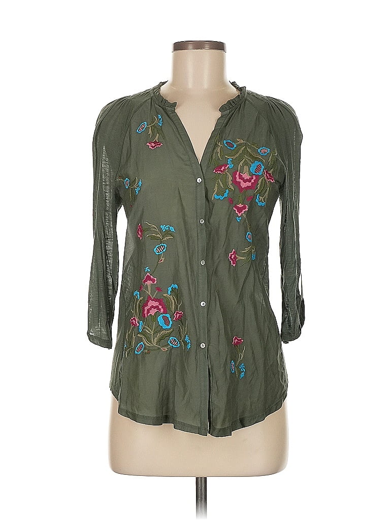 Tiny Green 3/4 Sleeve Blouse Size M - photo 1