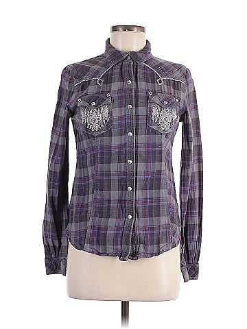 Miss Me Long Sleeve Button-Down Shirt (view 1)