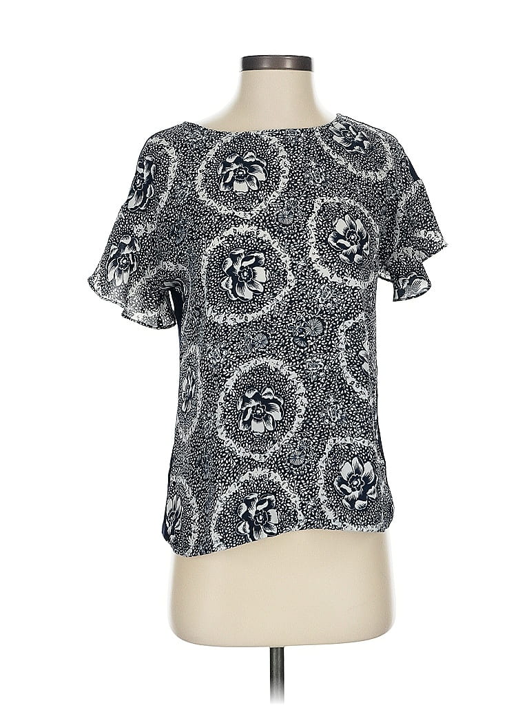 Pre-owned Ann Taylor Loft Outlet Short Sleeve T-shirt In Silver