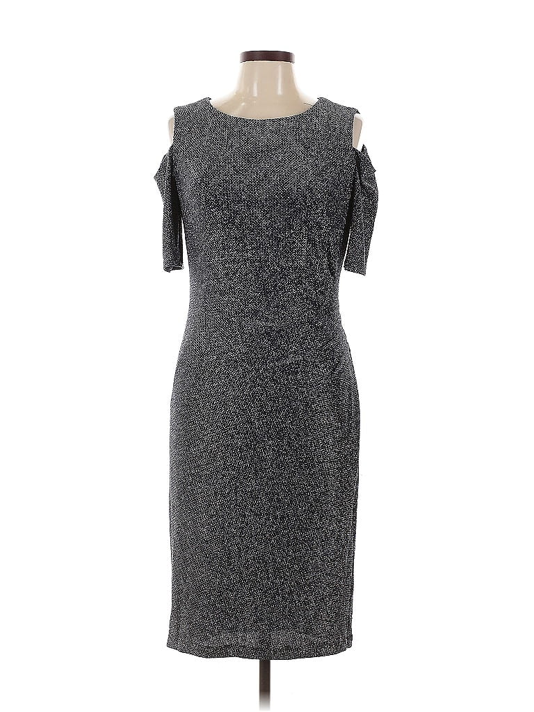 Pre-owned R & M Richards Cocktail Dress In Gray