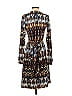 Veronica M. Print Brown Casual Dress Size S - photo 2
