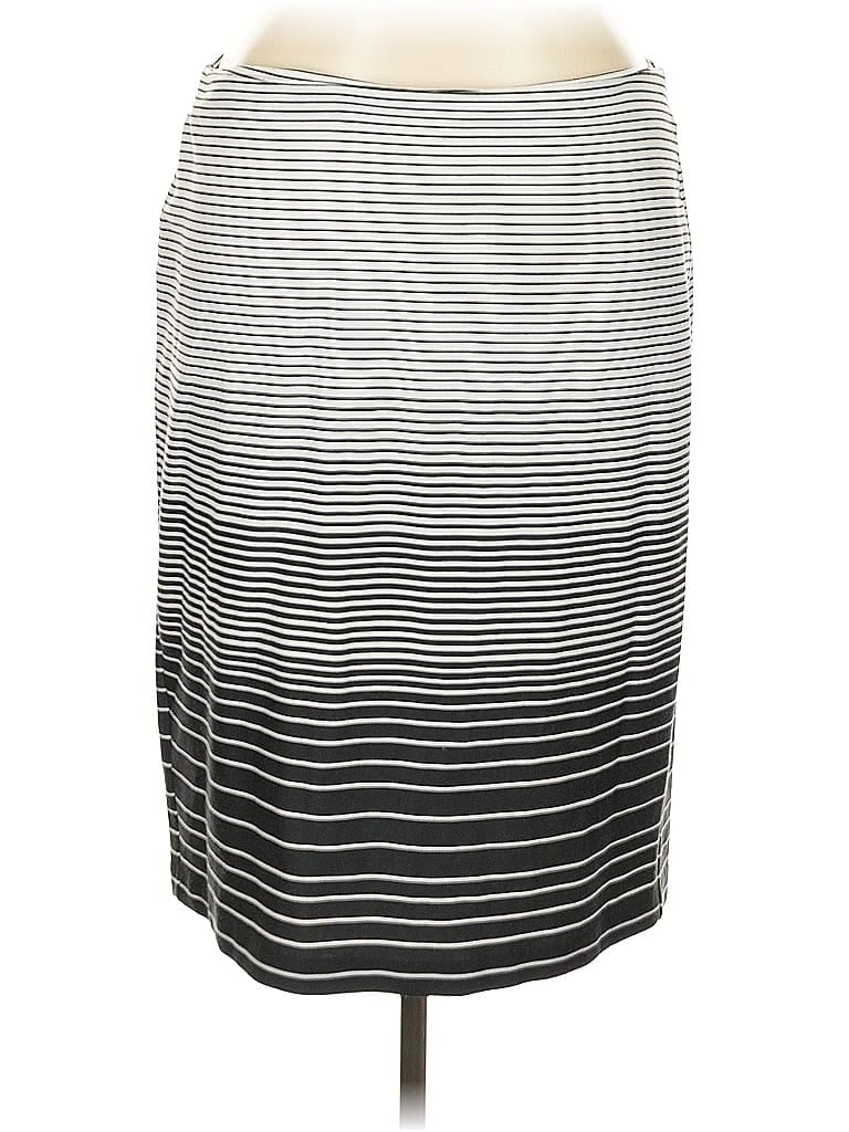 DressBarn Stripes Gray Casual Skirt Size 1X - photo 1