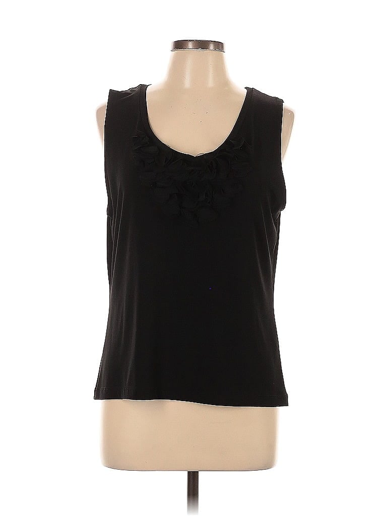 Jones Studio Black Sleeveless T-Shirt Size L - photo 1