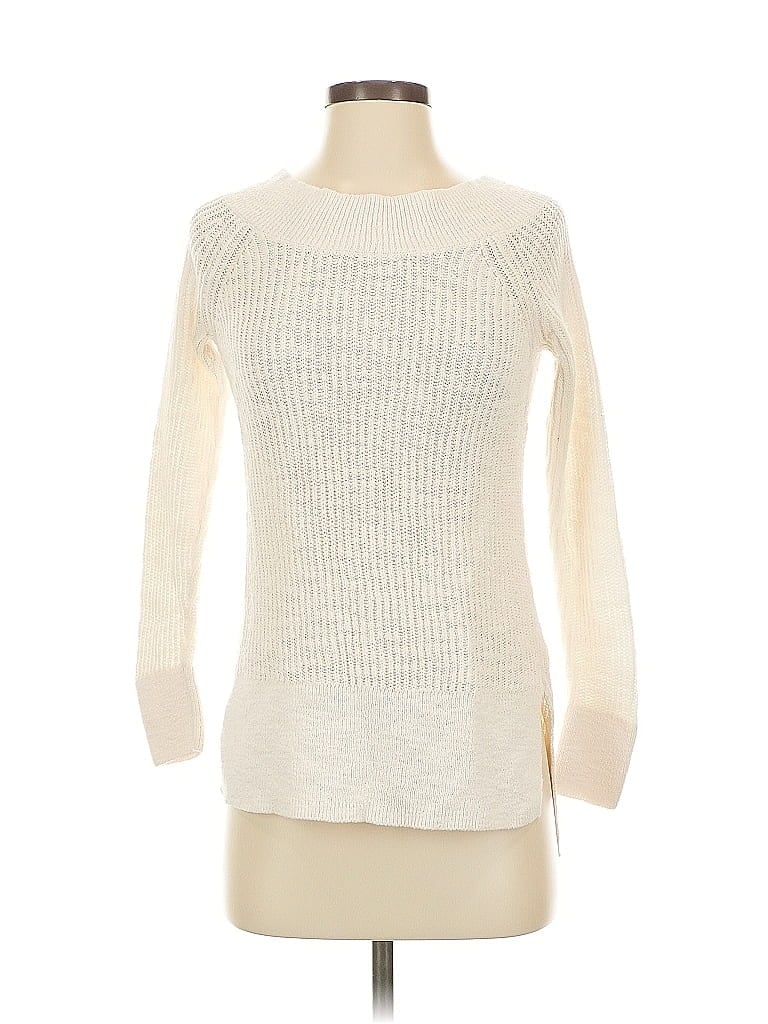 Pre-owned Lou & Grey Pullover Sweater In White