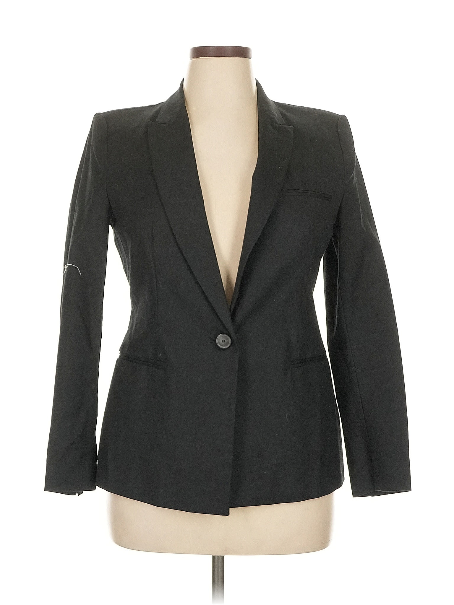 Zara Basic Black 3/4 Sleeve Top Size XL