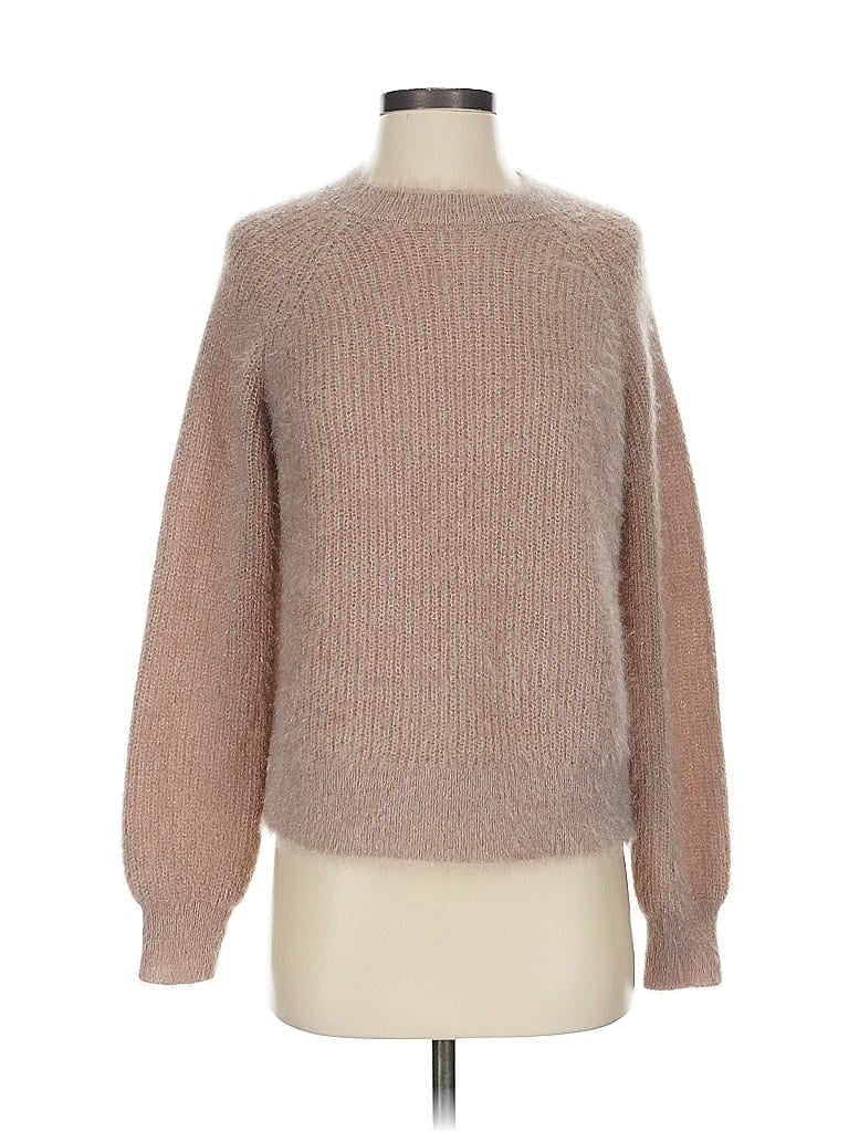 Pre-owned Flat White Pullover Sweater In Brown