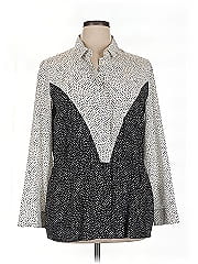 Akris Punto Long Sleeve Silk Top