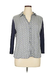 Daisy Fuentes 3/4 Sleeve Button Down Shirt