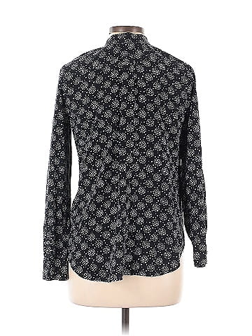 Equipment Long Sleeve Silk Top (view 2)